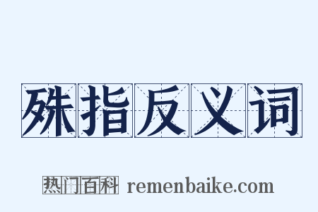 殊指反义词是什么意思的图片